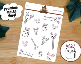Bunny Stationery Icon Planner Stickers