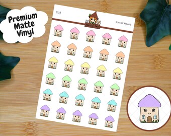 Kawaii House Icon Planner Stickers