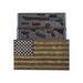 Sliding Gun Concealment Cabinet, Dark Rustic American Flag, Locking Doors, Functional Patriotic Art! 