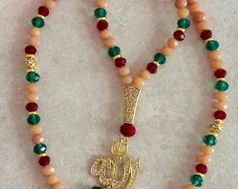 99 Tasbeeh de cristal de triple color