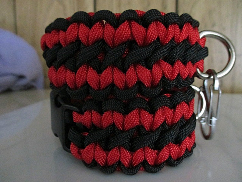 Red and Black Paracord Wrist restraints Dominant Submissive Etsy