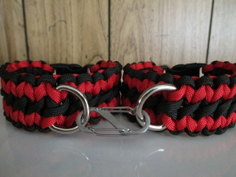 Red and Black Paracord Wrist restraints Dominant Submissive Etsy