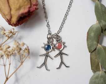 Real Pressed Flowers in Resin, Silver Child Charm Necklace