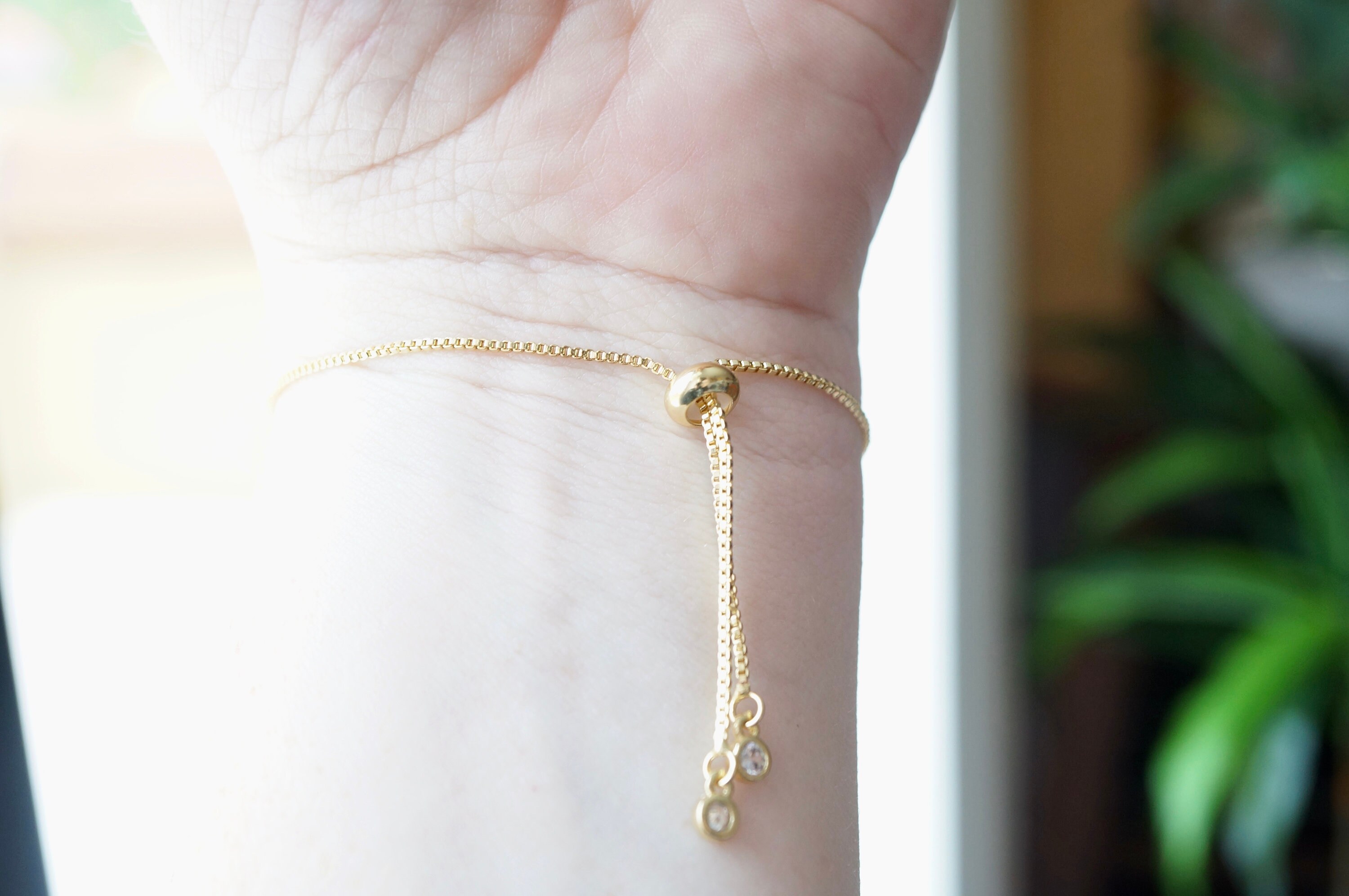 Real Pressed Flowers and Resin Adjustable Bracelet, Gold Mountains in Blue and Teal - Thumbnail 7
