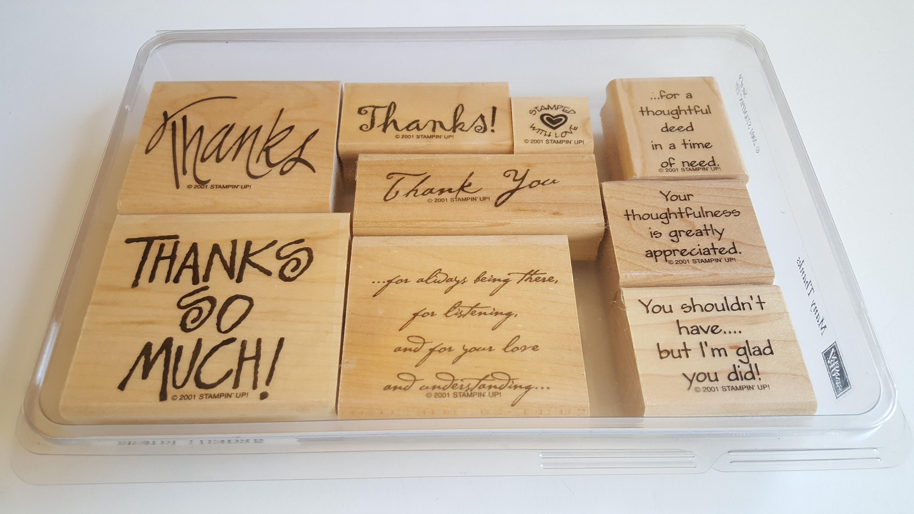 Many Thanks Stampin' Up Rubber Stamp Set Rubber - Etsy
