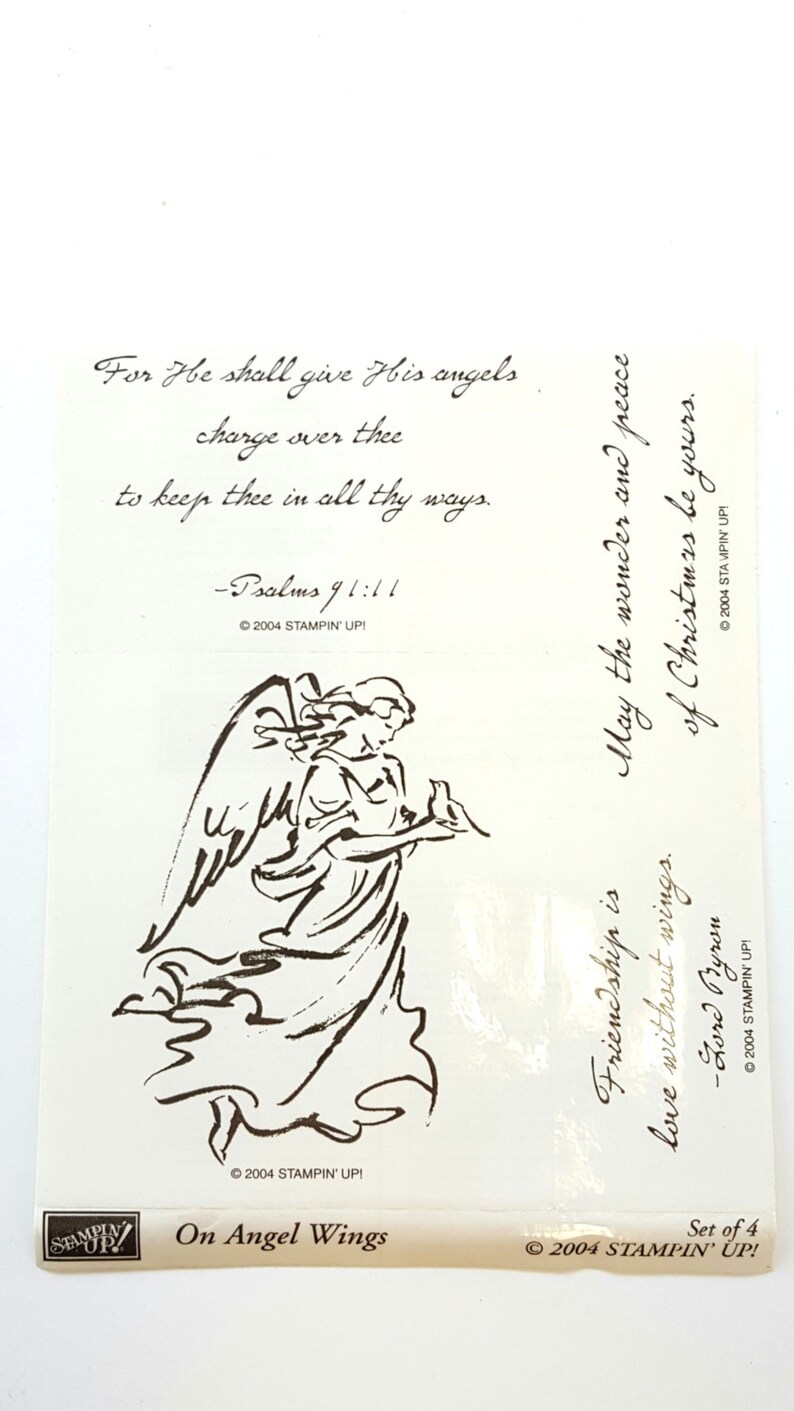 On Angel Wings - Stampin' Up! Rubber Stamp Set - Etsy Canada