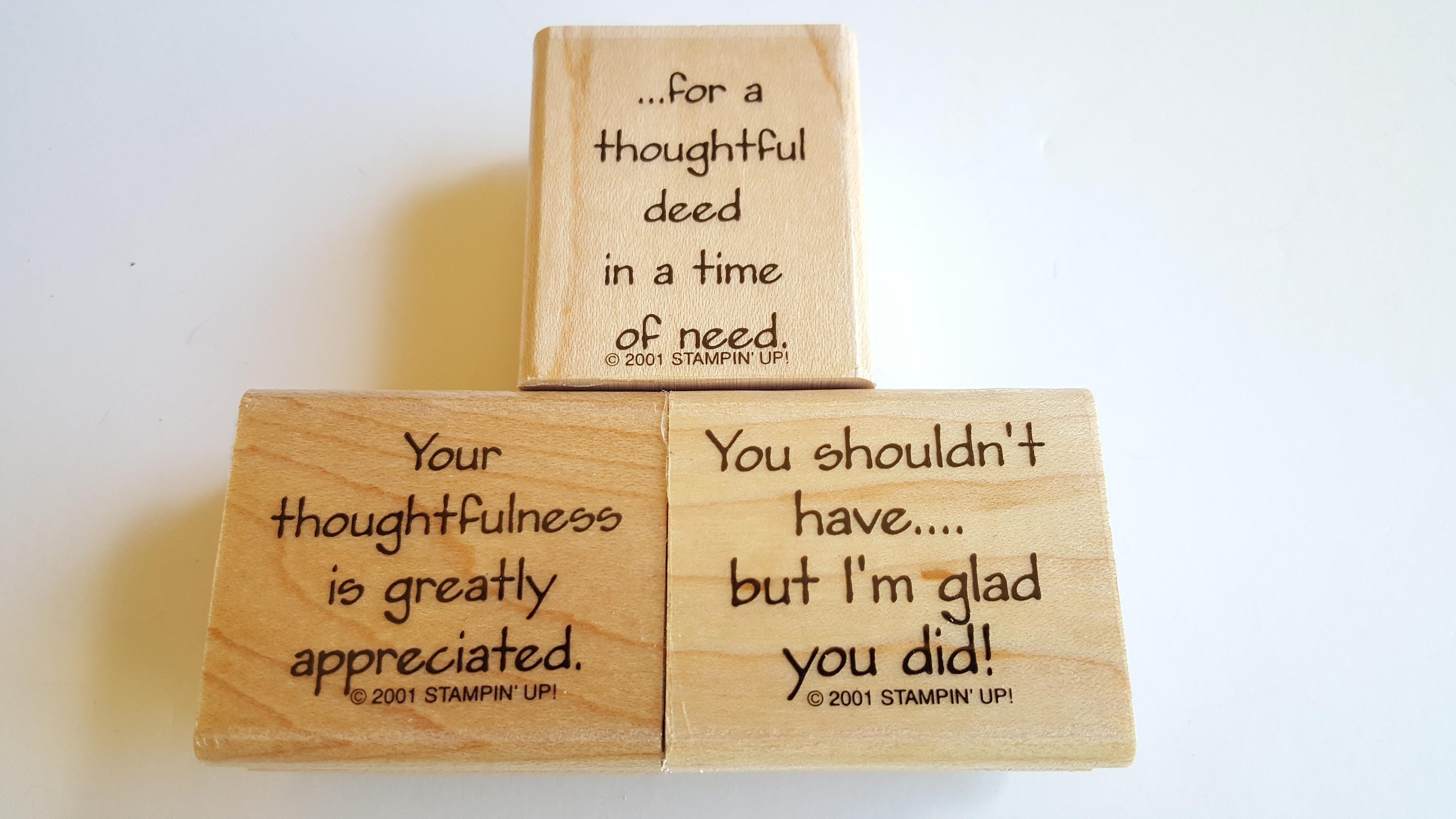 Many Thanks Stampin' Up Rubber Stamp Set Rubber - Etsy