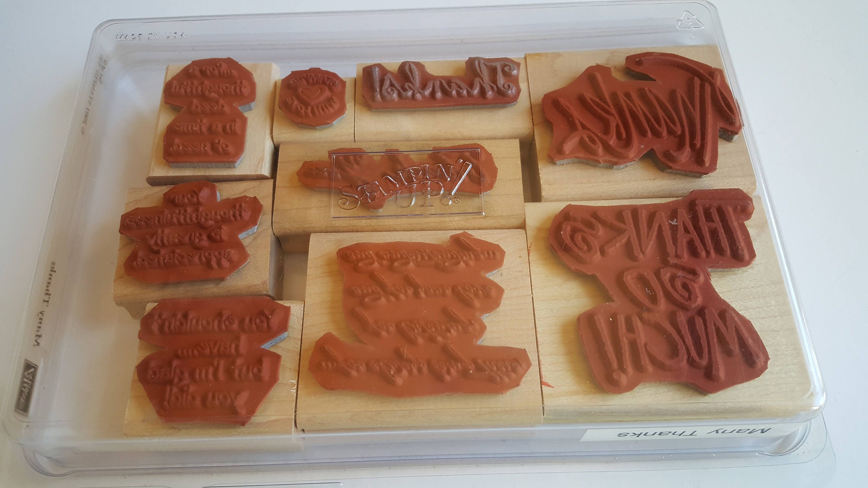 Many Thanks Stampin' Up Rubber Stamp Set Rubber - Etsy