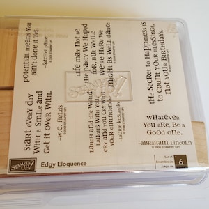 Edgy Eloquence - Stampin&#39; Up! Rubber Stamp Set