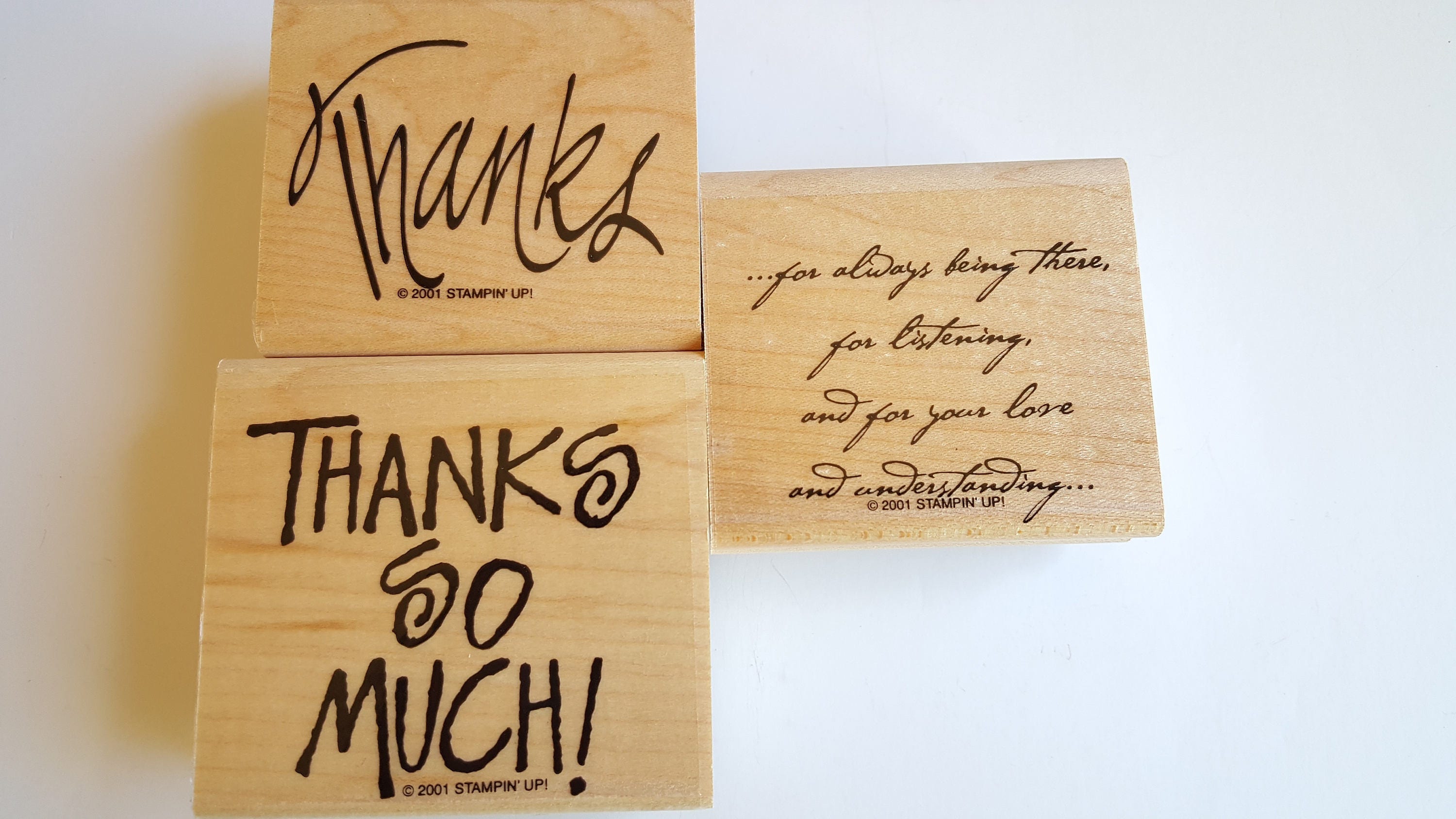 Many Thanks Stampin' Up Rubber Stamp Set Rubber - Etsy