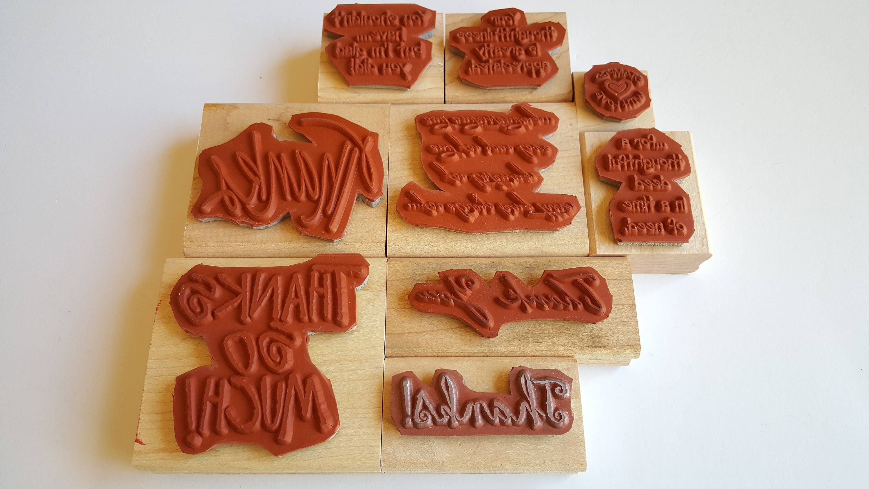 Many Thanks Stampin' Up Rubber Stamp Set Rubber - Etsy