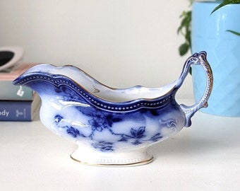 st louis johnson bros flow blue gravy boat