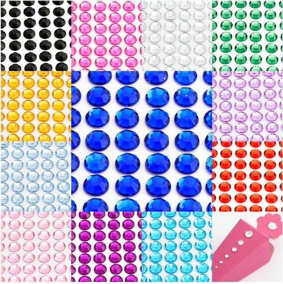 CLEAR Self Adhesive stick on Diamante Rhinestone Diamond Gems 3mm 4mm 5mm 6mm