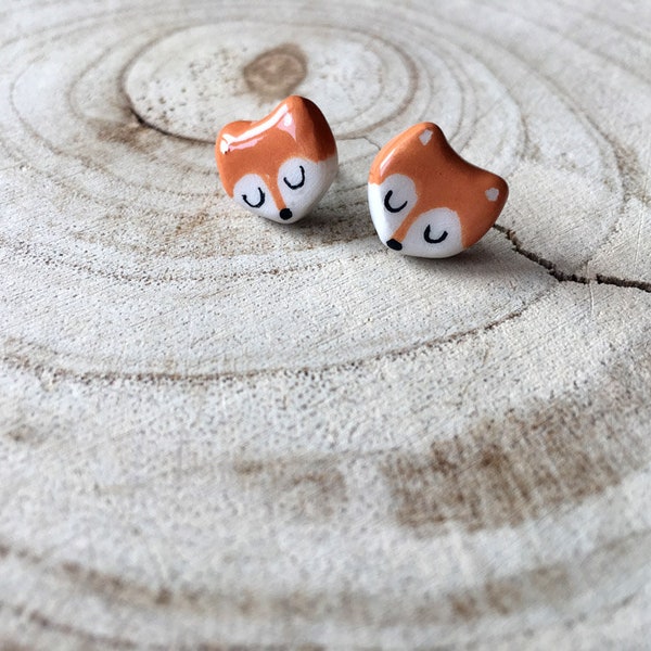 Fox stud earrings