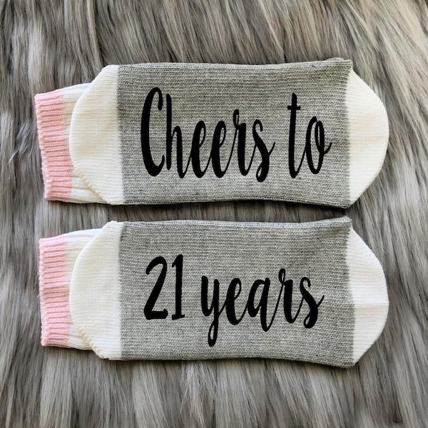 21st Birthday Socks Gift-21st Birthday Gift-Birthday Gifts for Daughter-Best Friend Birthday Gift-21st Birthday Gift for Her