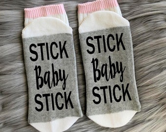 Stick Baby Stick IVF Socks-IVF Gifts-Fertility Gift-Lucky IVF Socks-Fertility Socks-IvF Transfer Day-Lucky Transfer Socks-IvF Care Package