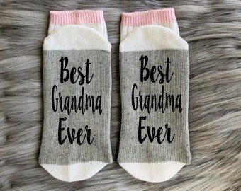 Best Grandma Ever Socks-Gifts for Grandma-New Grandma Gift-New Mom Gift-Birthday Gift Idea-Grandma Birthday Gift Idea
