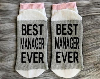 Best Manager Ever Socks - Manager Gifts - Boss socks - Boss Gift - Funny Boss Gift - Manager Christmas Gift - Boss Appreciation Day