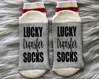 Lucky Transfer Socks-IvF Strong-IVF Socks-IVF Gifts-Fertility Gift-Fertility Socks-IvF Transfer Day-Infertility-Lucky IVF Socks