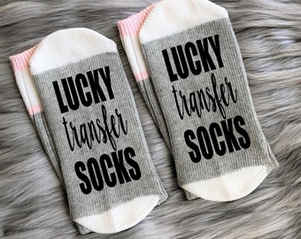 Lucky Transfer Socks-IvF Strong-IVF Socks-IVF Gifts-Fertility Gift-Fertility Socks-IvF Transfer Day-Infertility-Lucky IVF Socks