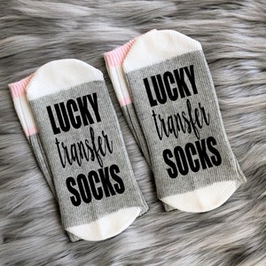 Stick Embie Stick IVF Socks Lucky Transfer Socks-IVF Gifts-Fertility Gift-Fertility Socks-Ivf Transfer-Lucky IVF Socks image 3