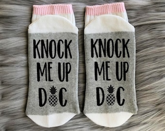 Knock Me Up Doc IVF Socks - Lucky Transfer Socks-IVF Gifts-Fertility Gift-Fertility Socks-Ivf Transfer-Lucky IVF Socks