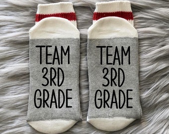 3rd Grade Teacher Gifts-Socks-Teacher Appreciation-Teacher Socks-Gift for Teachers