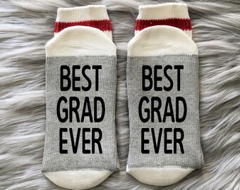 Calcetines "El mejor graduado de la historia" - Promoción de 2026 - Regalo de graduación para estudiantes de último año 2026