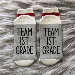 1st Grade-Back to School-Teacher-Teacher Gifts-Teacher Appreciation-Teacher Socks-Gift for Teachers-Teacher Gift Ideas-First Day of School image 1