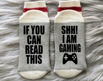 Shh! I AM Gaming Socks-Gaming Gifts-Gamer Gift-Video Game-Video Game Gifts-Boyfriend Gift