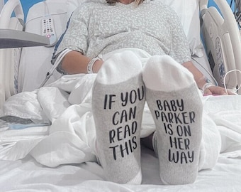 Labor and Delivery Socks-Pregnancy Socks-Baby Shower Gift-Hospital Socks-Push Gift-Maternity Gift-Maternity Socks