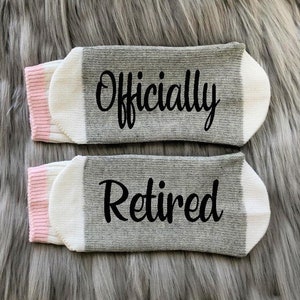 Officially Retired Socks-Retirement Present-Retired AF-Retirement Gift-Retired 2026-Retirement Party-Funny Retirement