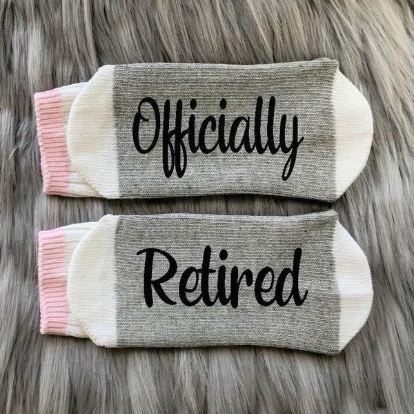 Officially Retired Socks-Retirement Present-Retired AF-Retirement Gift-Retired 2024-Retirement Party-Funny Retirement