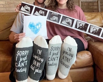 New Parent Gift -Growing a Tiny Human Socks-Dad Jokes Socks-Mom and Dad Socks-Mom to Be Gift-Dad to Be Gift-Baby Shower Gift