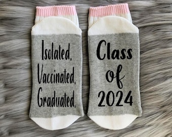 Class of 2024 Socks-Graduation Gift -Pandemic Graduation-2024 Grad-Graduation Socks-Senior Grad Gift-Covid Grad 2024