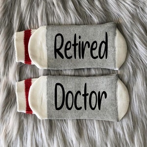 Cadeau chaussettes pour médecin pour médecin à la retraite