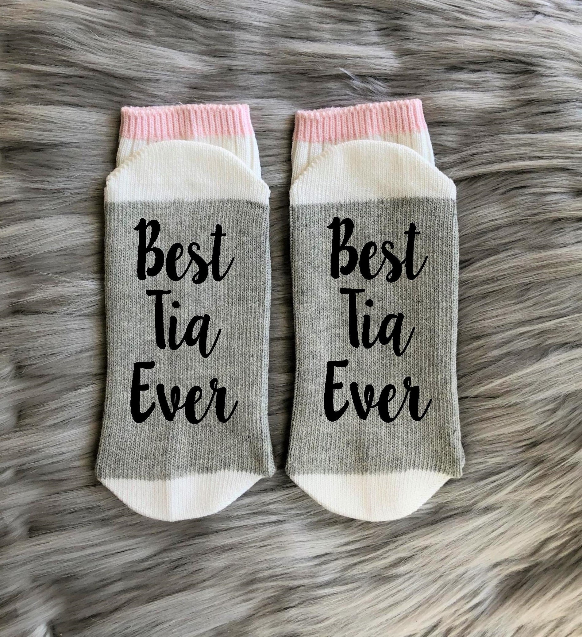 Best Tia Ever Socks-Tia Gifts-Tia to Be-Aunt Gifts-Tia Squad-Tia Announcement-Tia Birthday Gift-New Aunt-Sister In Law Gift