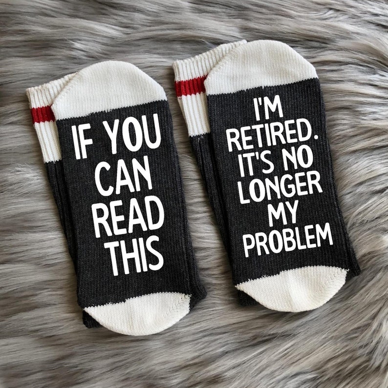 Retirement Socks-Retired AF-Retirement Gift-Retired 2024-Retirement Party-Funny Retirement-Gift for Retired-65th Birthday-Boss Gift-Coworker image 1