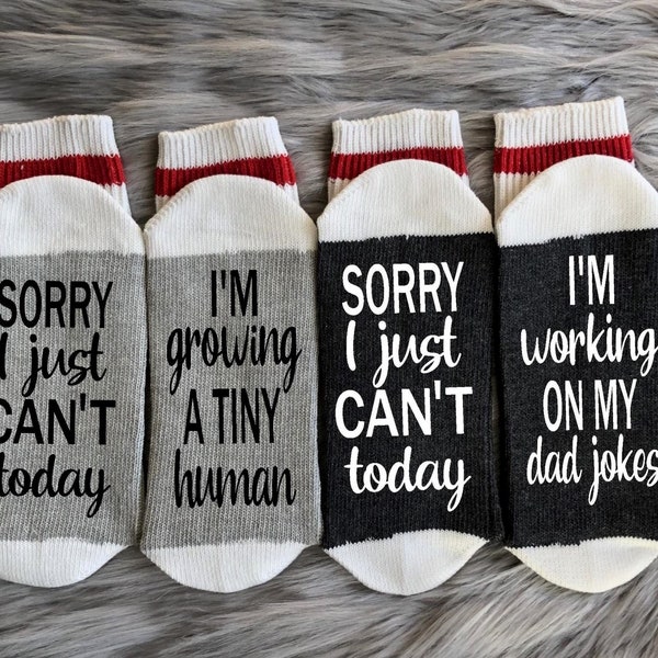 New Parent Gift -Growing a Tiny Human Socks-Expecting Mom Gift-Mom and Dad Socks-Mom to Be Gift-Dad to Be Gift-Baby Shower Gift