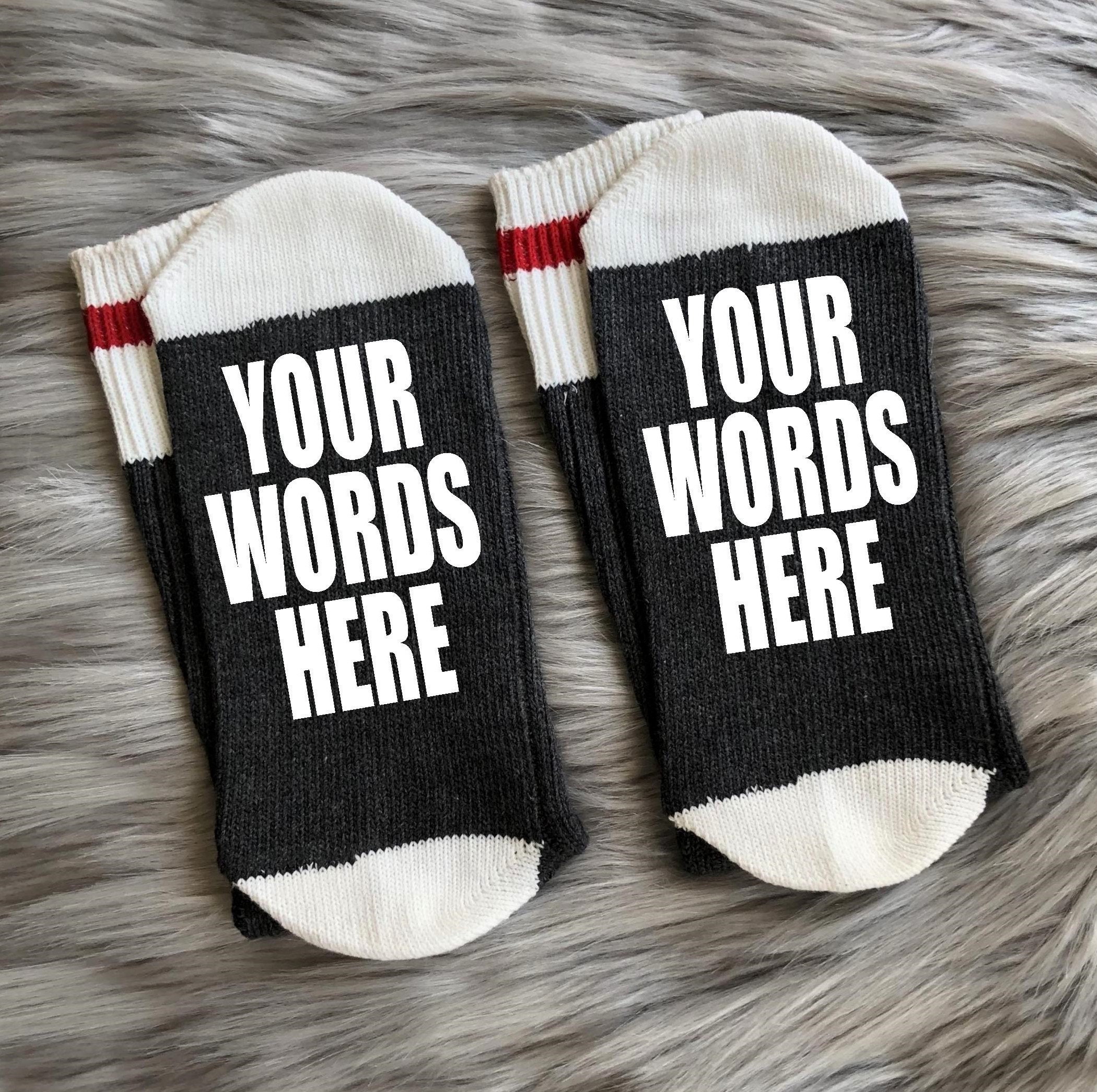 Custom SocksCustom Words SocksWord SocksNovelty SocksSocks Etsy