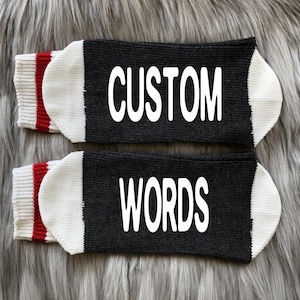 Custom Socks-Custom Words Socks-Funny Socks-Novelty Socks-Socks with Words-Personalized Gift-Personalized Socks-Custom Gift-Birthday Gift