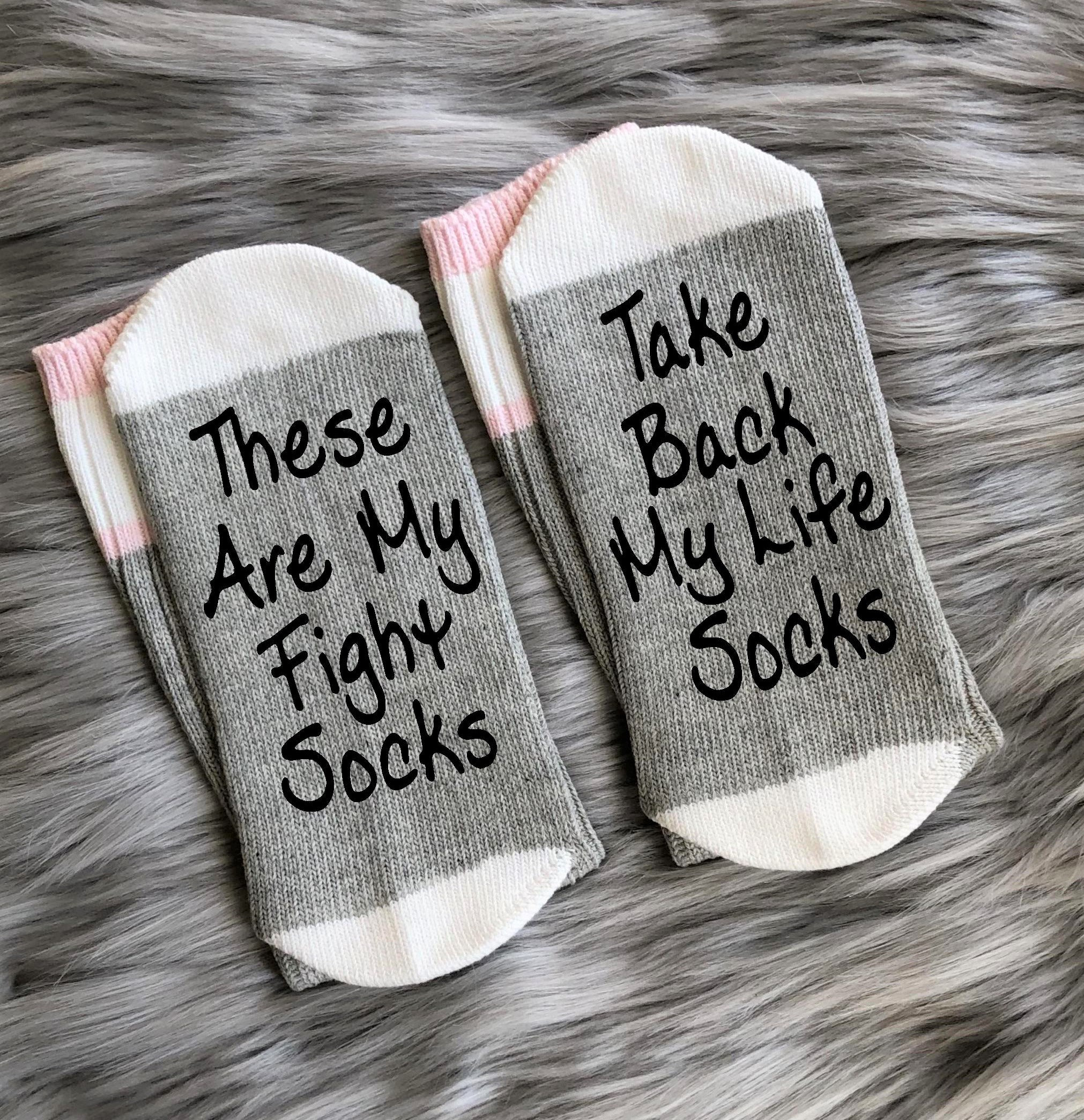 Cancer Support Giftsocksin This Familycancer Sockskicking Etsy