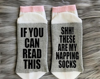 My Napping Socks-Pregnancy Socks -Expecting Mom Gift-Mom and Dad Socks-Mom to Be Gift-Dad to Be Gift-Baby Shower Gift