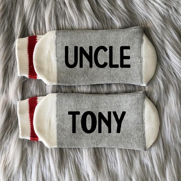 Custom Uncle Socks-Gift for Uncle-Best Uncle Ever-Brother Gift-New Uncle-Aunt and Uncle Gift-Uncle Birthday-Word Socks