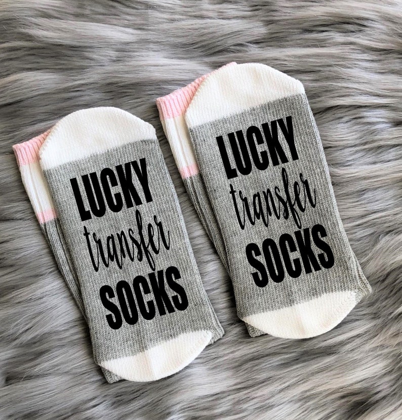 Stick Embie Stick FIV Chaussettes Chaussettes porte-bonheur-Cadeaux FIV-Cadeau fertilité-Chaussettes fertilité-Transfert FIV-Chaussettes FIV porte-bonheur image 3