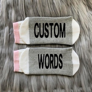 Funny Custom Words Socks-Novelty Socks-Socks with Words-Personalized Gift-Personalized Socks-Custom Gift-Birthday Gift