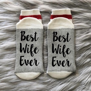 Best Wife Ever Socks-Gifts for Wife -Cotton Anniversary-Wife Birthday Gift-Wife Anniversary Gift-Husband and Wife Gift-Couples Gift