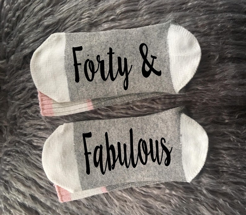 Forty AF Socks-40th Birthday-Socks-40th Birthday Gift-Birthday Gifts for Her-Best Friend Birthday Gift-Birthday Gift Idea-40th Gift Idea image 3