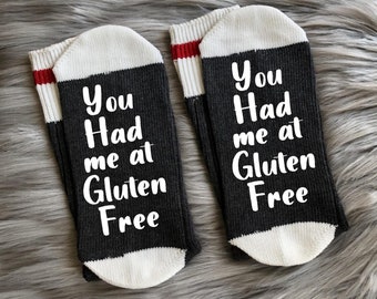 Sans gluten Gits-Chaussettes-Maladie coeliaque-Cadeaux coeliaque-intolérance au gluten-drôle sans gluten-maman sans gluten-soeur sans gluten