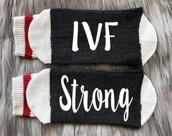 IvF Strong-IVF Socks-IVF Gifts-Fertility Gift-Fertility Sock-IvF Transfer Day-Transfer Socks-Invitro-Infertility